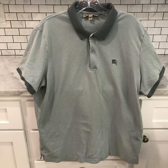 Burberry Polo Shirt Mens 2XL Short Sleeve Embroidered Equestrian Knight - Picture 1 of 10